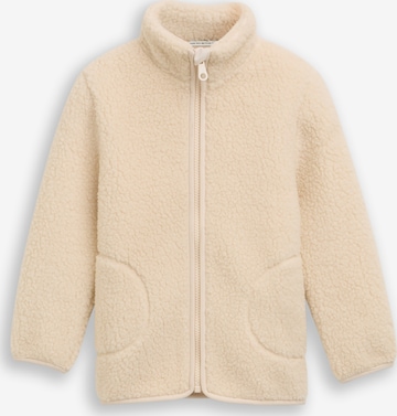 TOM TAILOR Fleecejacke in Beige: Vorderseite