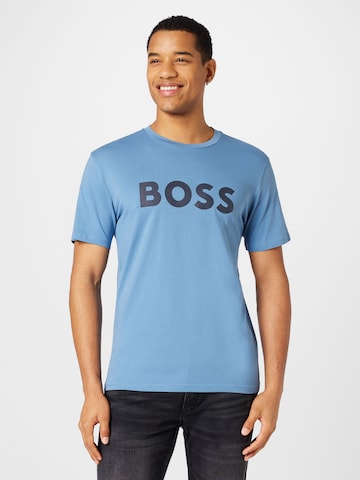 BOSS Koszulka 'Thinking 1' w kolorze niebieski: przód