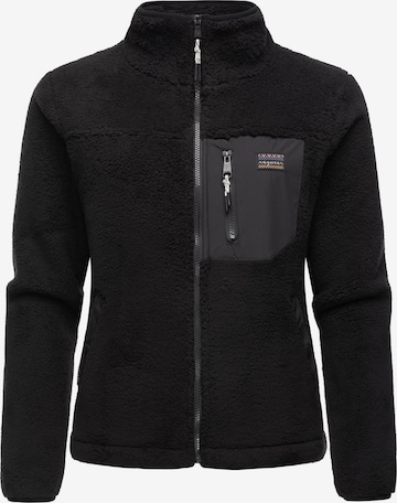 Jachetă  fleece 'Alaris' de la Ragwear pe negru: față
