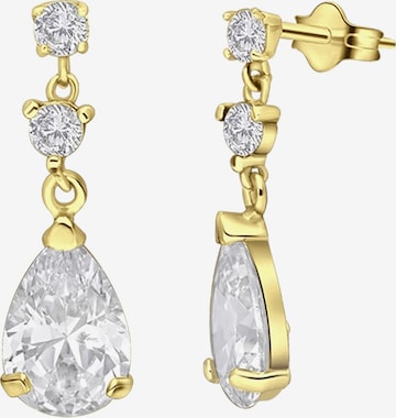 Boucles d'oreilles Lucardi en or : devant