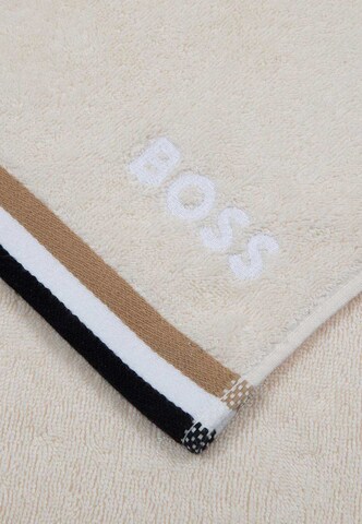 BOSS Shower Towel 'ICONIC STRIPE' in Beige