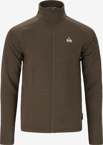 SOS Athletic Zip-Up Hoodie 'Muju' in Brown: front