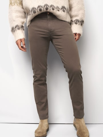 MEYER Regular Chino M5 Five Pocket in Braun: Vorderseite