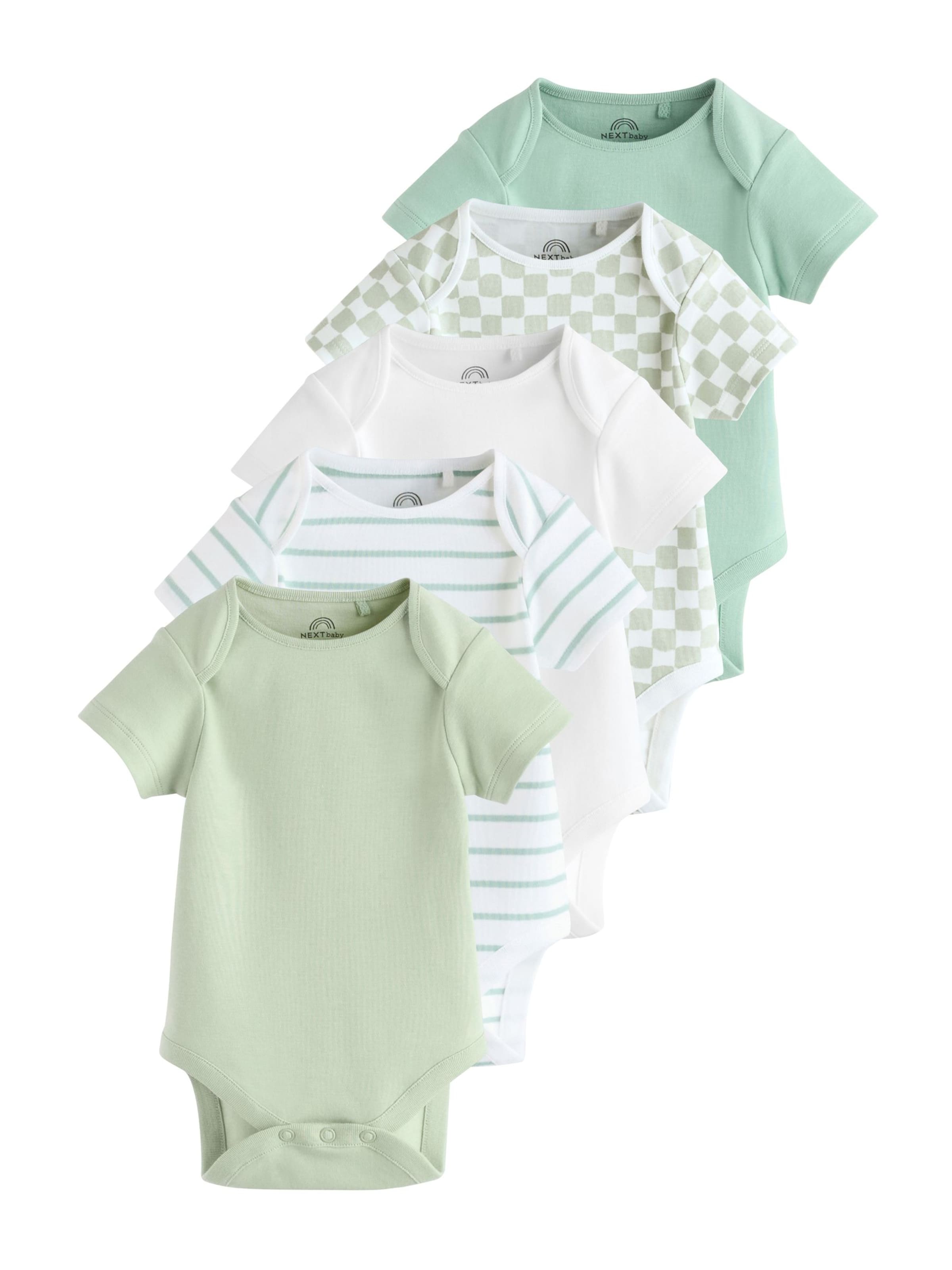 Next Бебешки гащеризони/боди в зелено: отпред