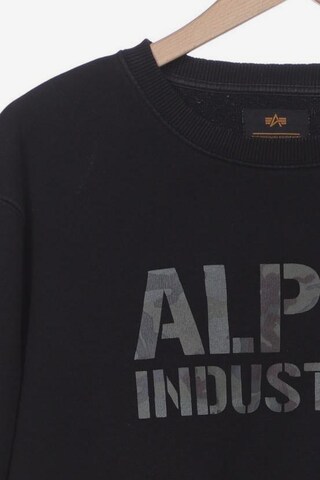 ALPHA INDUSTRIES Sweatshirt & Zip-Up Hoodie in L in Black