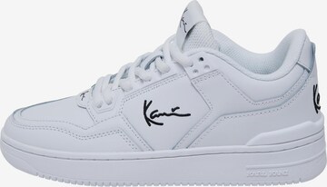 Karl Kani Platform trainers in White: front