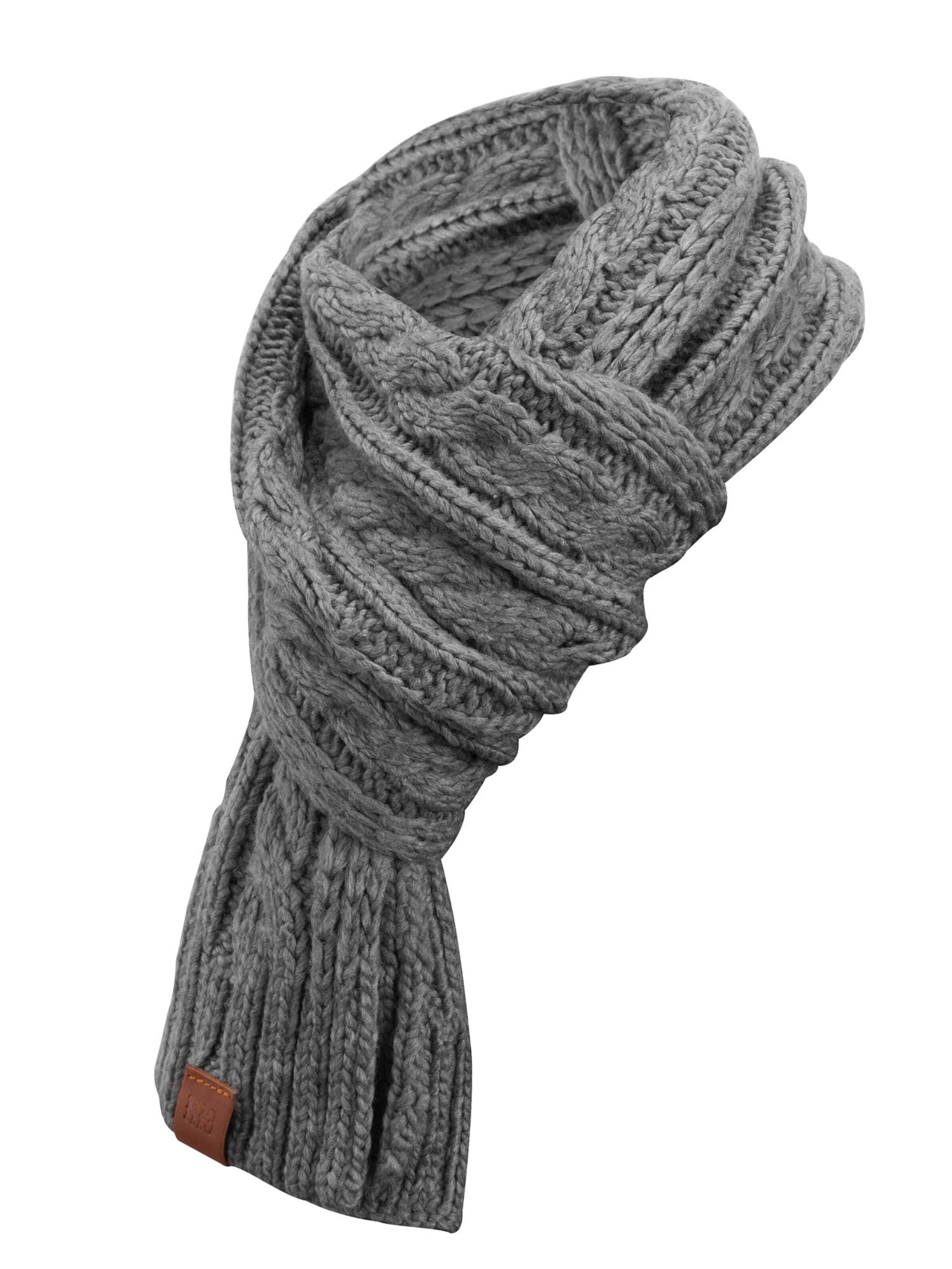 Manufaktur13 Oversized Scarf 'Rough Knit' in Grey