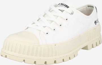 Palladium Športni čevlji z vezalkami 'Shock' | bela barva: sprednja stran