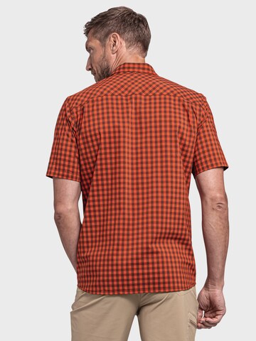 Schöffel Regular fit Athletic button up shirt 'Trattberg' in Red