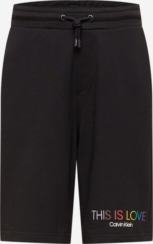 Regular Pantalon 'PRIDE LOVE' Calvin Klein en noir : devant