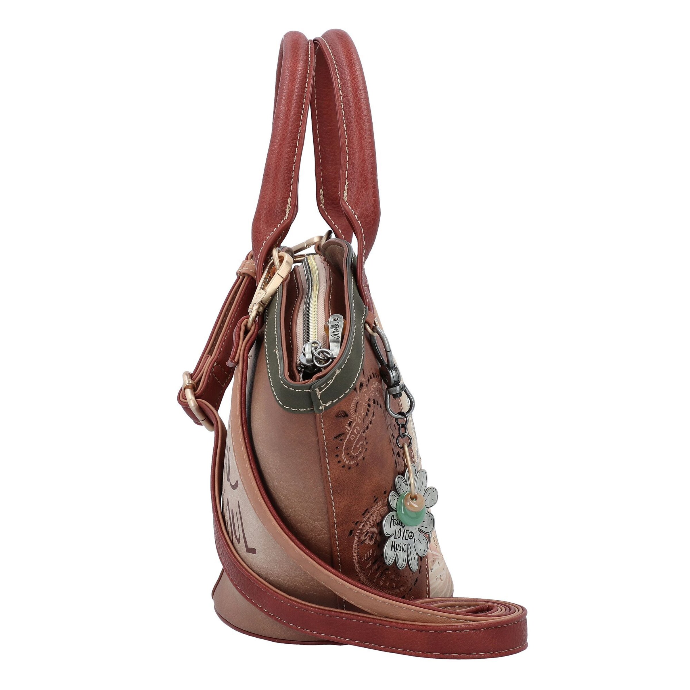 Anekke Handtasche 'Peace & Love' in Beige