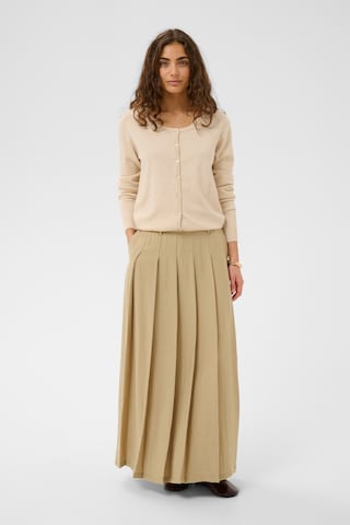 CULTURE Rok 'Heida' in Beige: voorkant