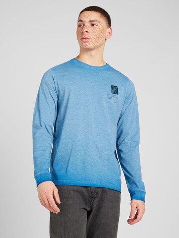 QS Shirt in Blauw: voorkant