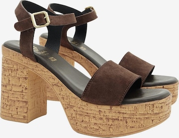 Desa Sandal 'Plateau-Sandalen' in Brown: front