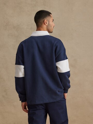 DAN FOX APPAREL Sweatshirt 'Samir' in Blauw