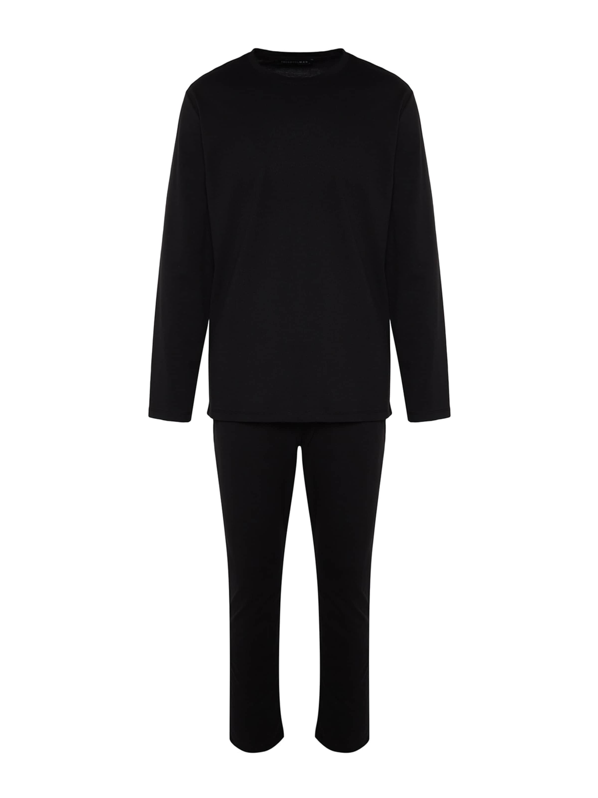 Trendyol Pyjamas lång i svart: framsida