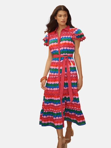 Abito camicia di love & roses in colori misti: frontale