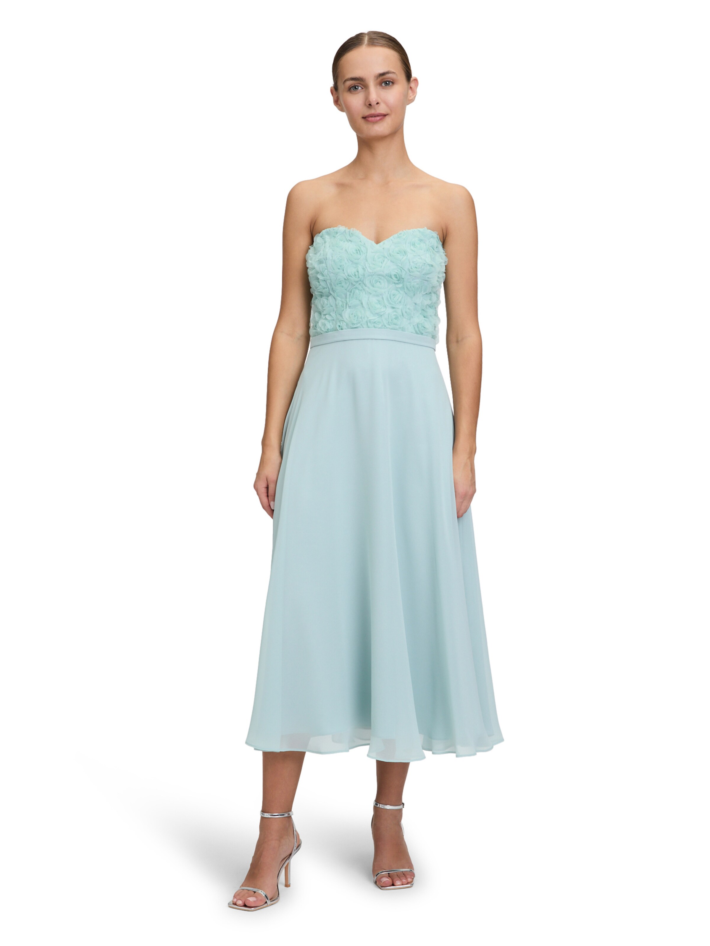 Abito da sera di Vera Mont in verde: frontale