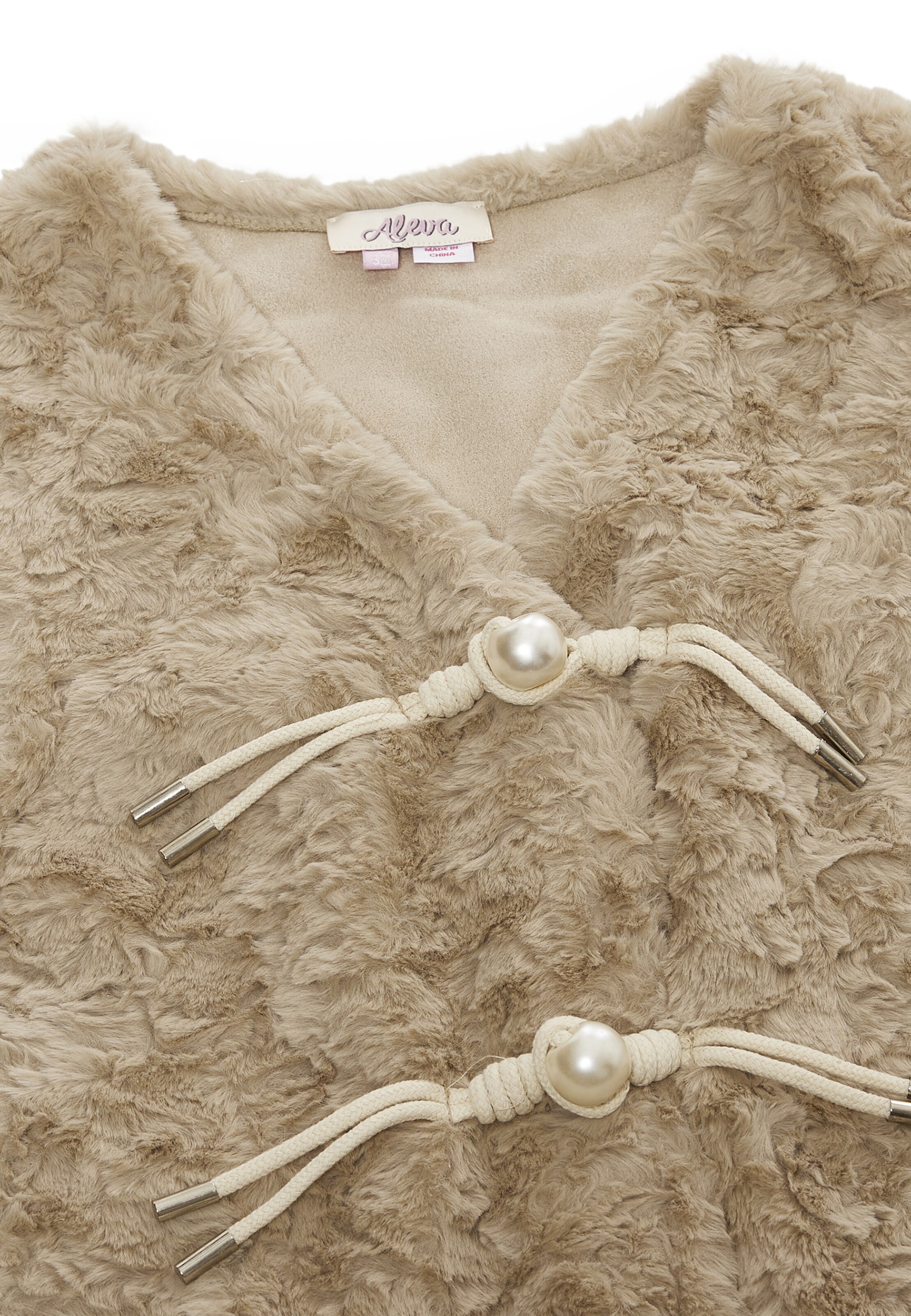 aleva Knitted vest in Beige