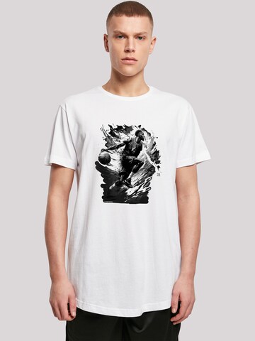 T-Shirt 'Basketball Splash Sport' F4NT4STIC en blanc : devant