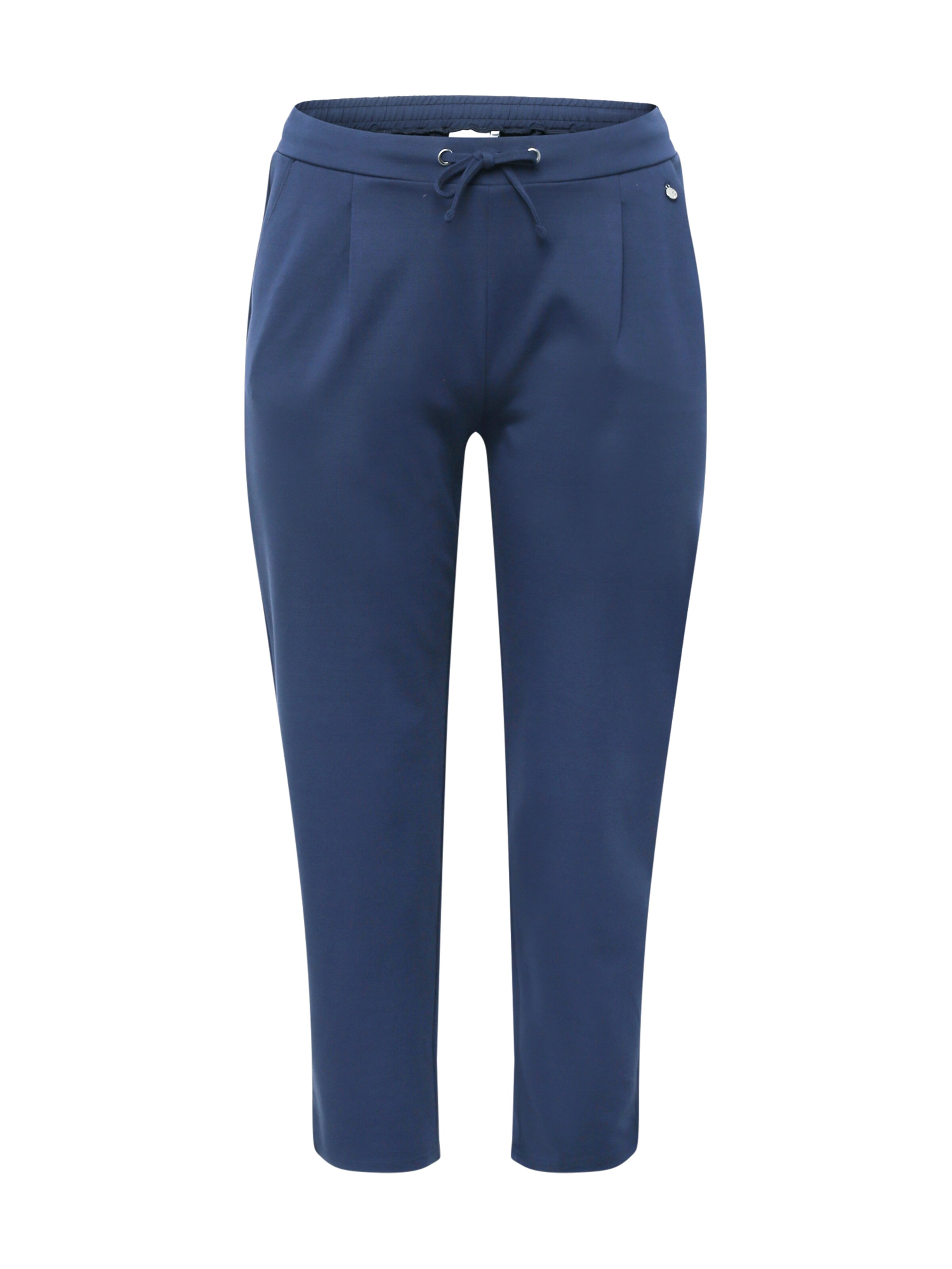 Fransa Curve Slim fit Pleat-front trousers in Blue: front