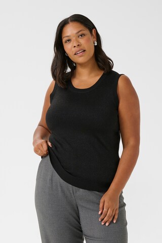 Tops en tricot 'KC Regitta' KAFFE CURVE en noir : devant