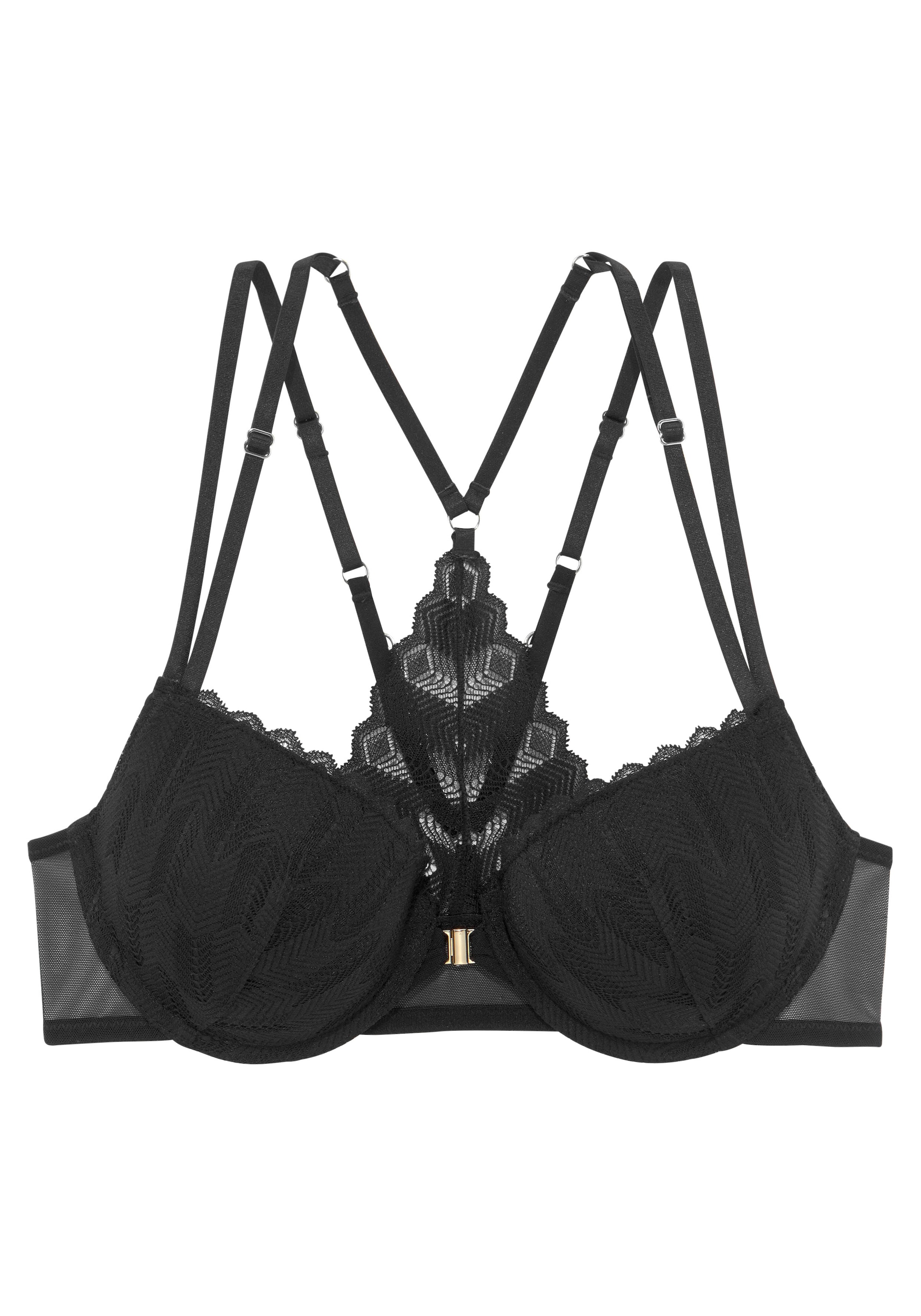 LASCANA T-shirt Bra in Black: front