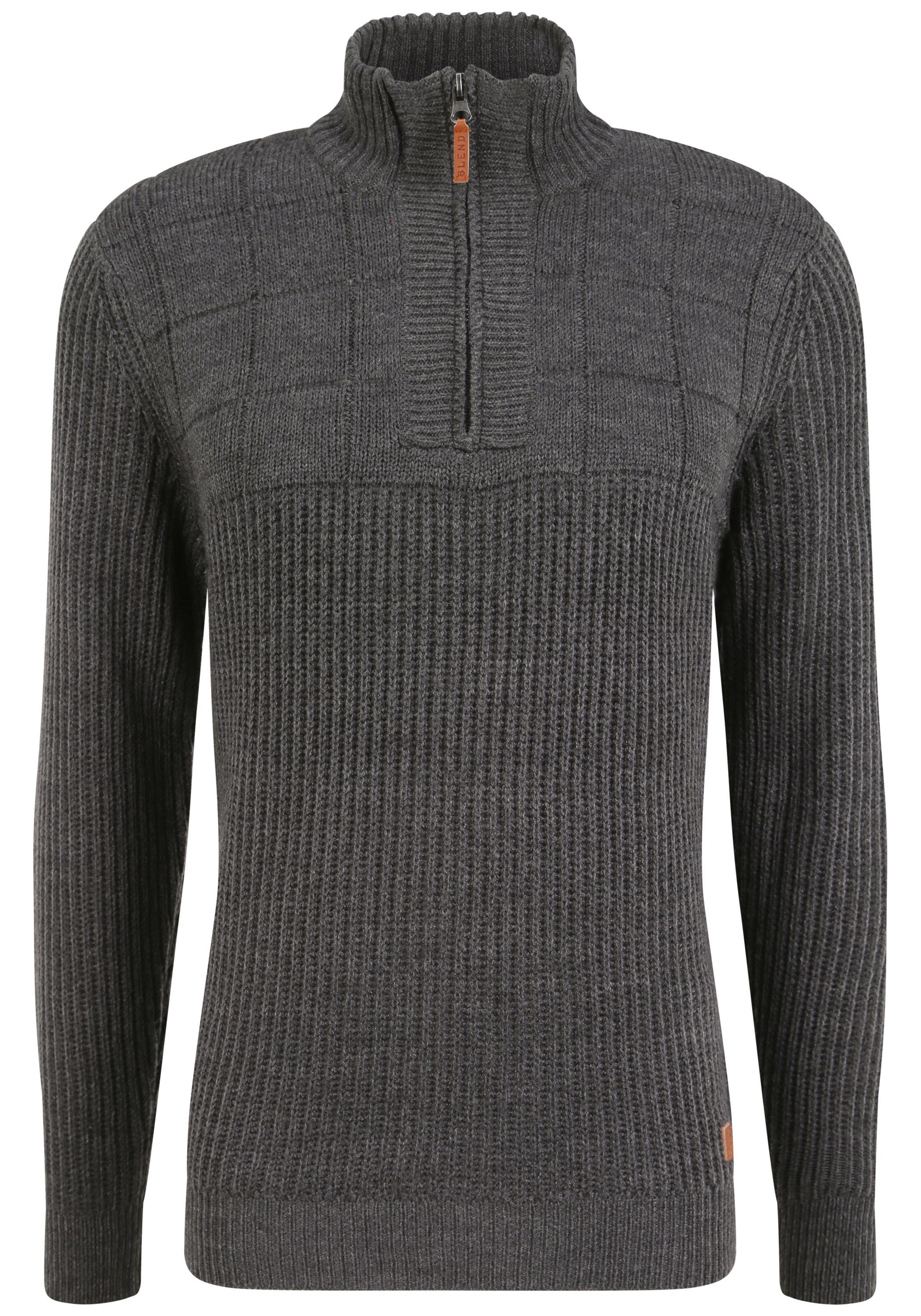 BLEND - Pullover 'Ostuta' em cinzento: frente