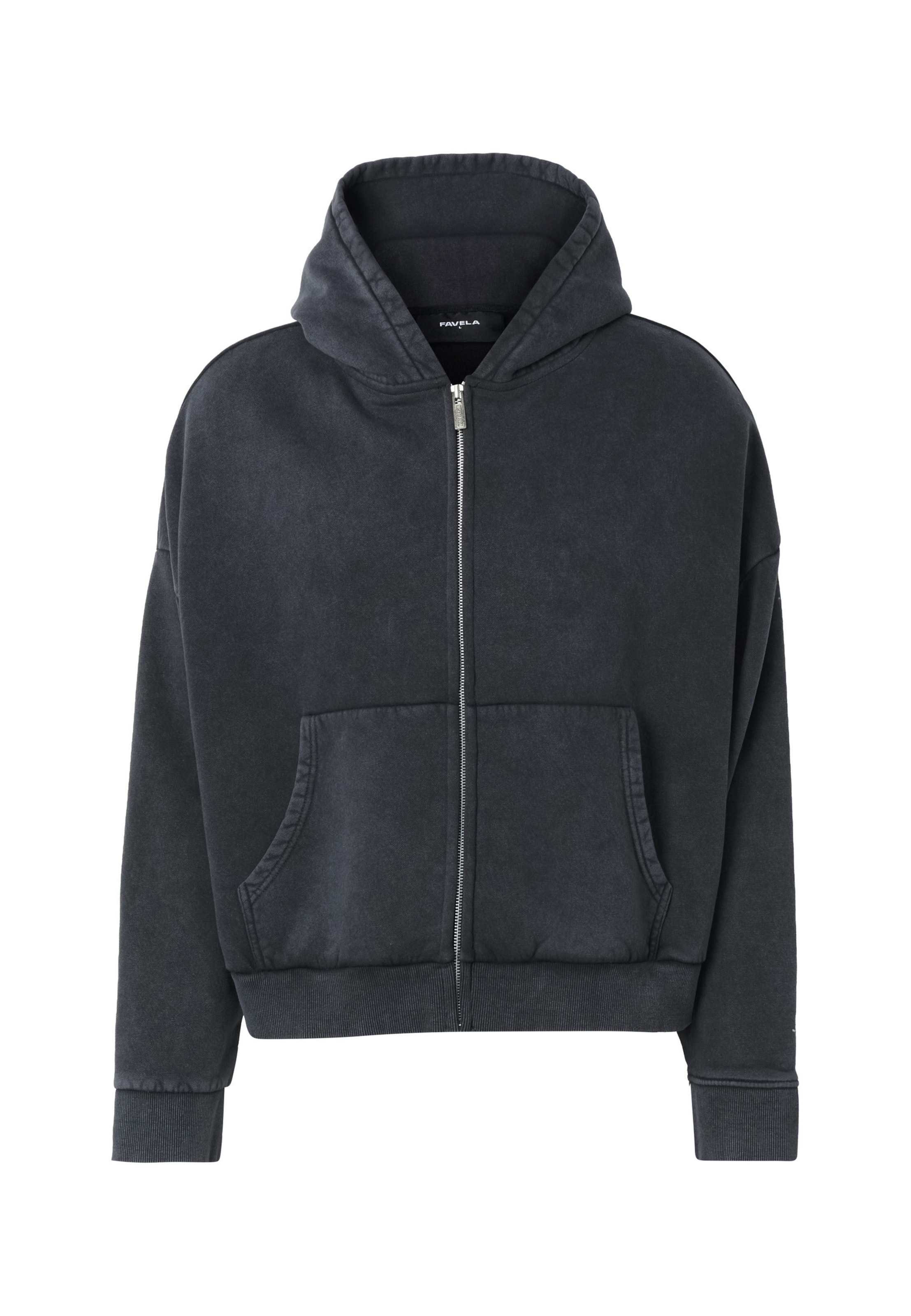 FAVELA Sweatjacke in Schwarz: Vorderseite