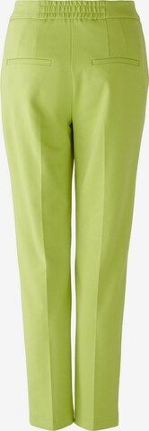 OUI Slim fit Pleated Pants 'FEYLIA' in Green