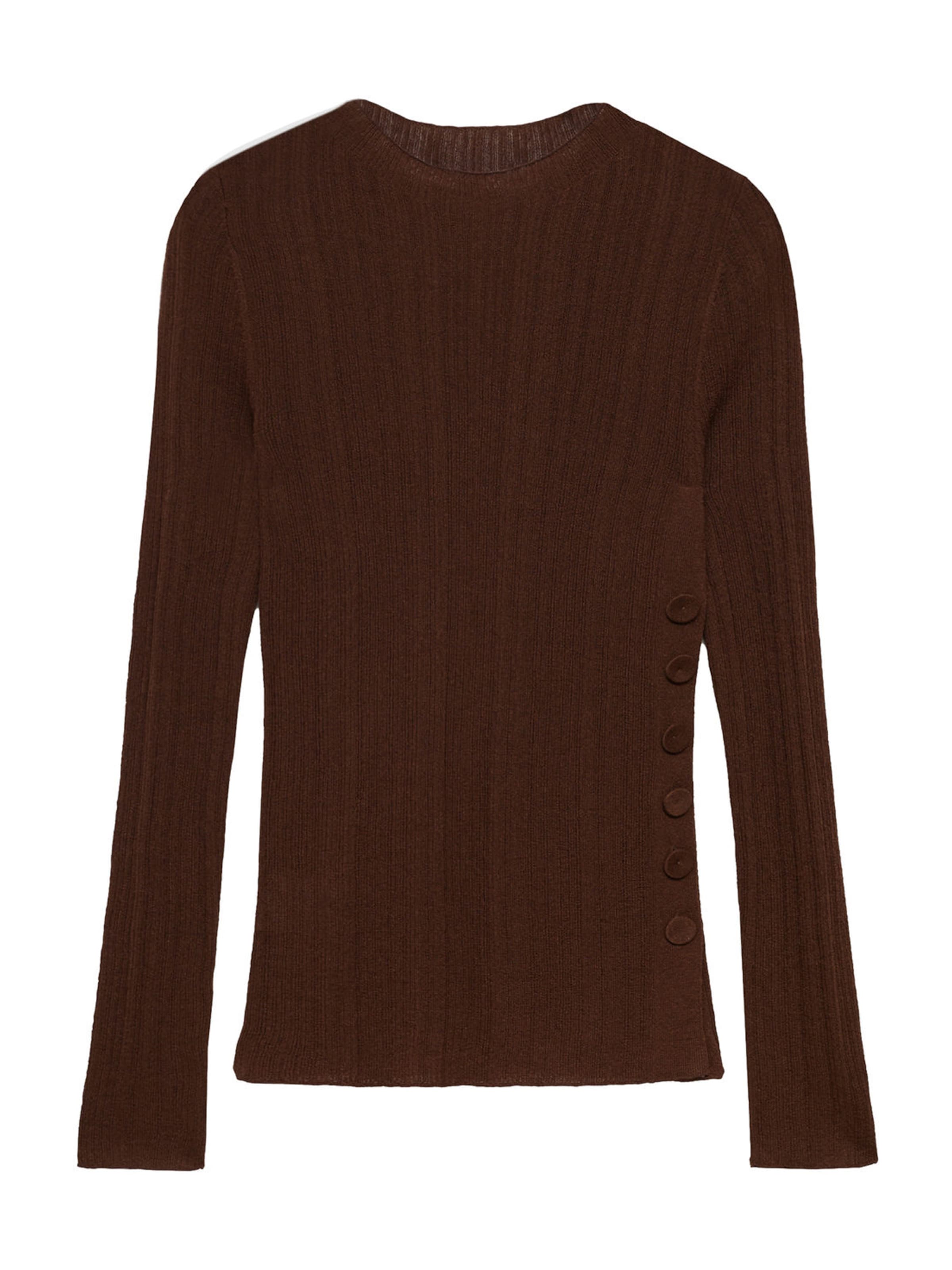 MANGO Svetr 'VALLE' – hnědá: přední strana