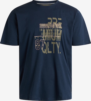 Signal T-Shirt 'Gavin' in Blau: front