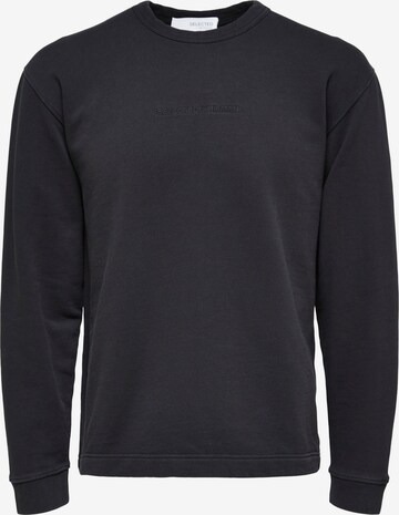 SELECTED HOMMESweater majica 'Holger' - crna boja: prednji dio