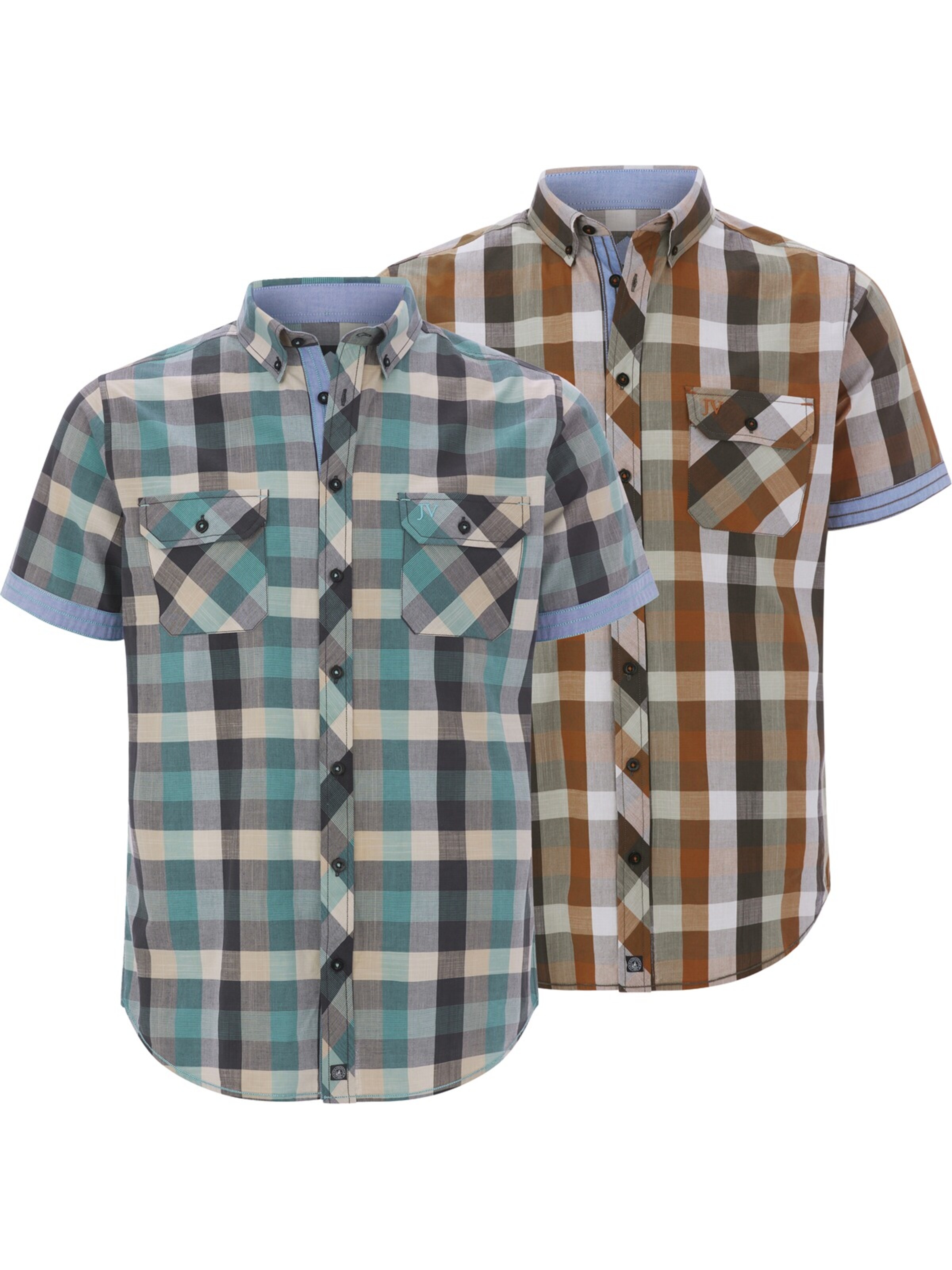 Jan Vanderstorm Comfort fit Button Up Shirt 'Gjelle' in Orange: front