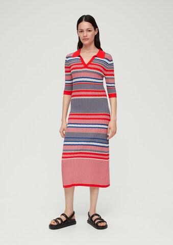 s.Oliver Knitted dress in Blue: front