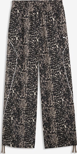 PUMA Sportbroek in S in de kleur Crème / Chocoladebruin / Zwart, Productweergave