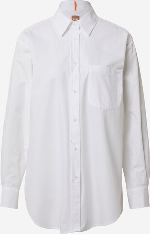 BOSS - Blusa 'Bostucci' en blanco: frente