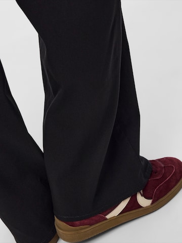 PIECES Wide leg Trousers 'PCSKIN' in Black