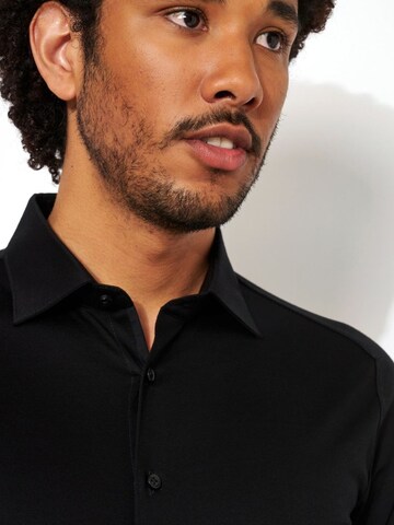 DESOTO Slim fit Button Up Shirt 'Modern Kent' in Black