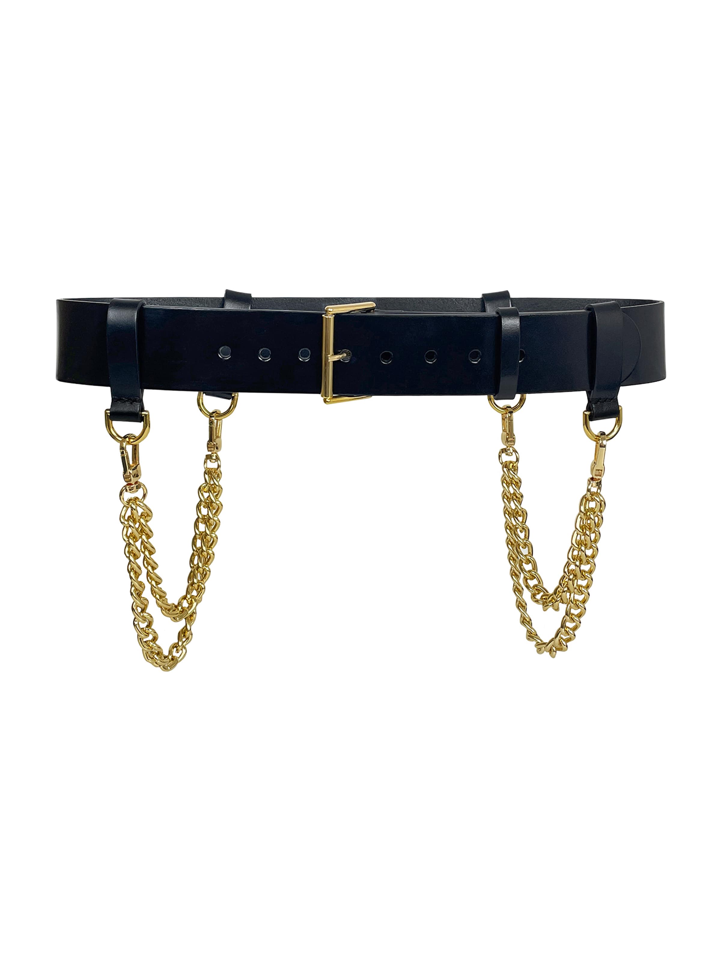 Haute Cuir Belt in Black: front