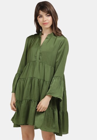 MYMO Blousejurk in Groen: voorkant