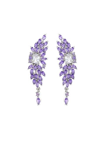 AVANT-GARDE PARIS Ohrringe 'Carmenka' in Lila: Vorderseite