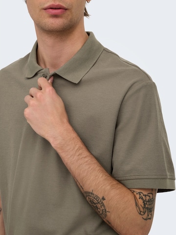 Only & Sons Poloshirt 'ONSBEN' in Braun