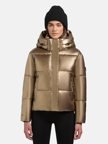 khujo Winterjacke ' Devina Shiny-YM ' in Gold: Vorderseite