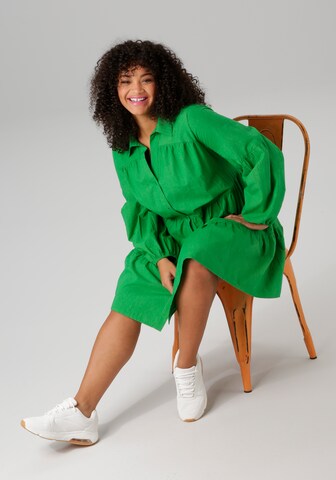 Aniston Shirt Dress in Green