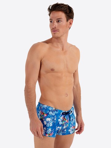 HOM Bathing trunks ' Swim Shorts Colibris ' in Blue: front