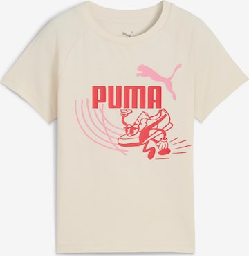PUMA Shirt 'Little Runners' in Wit: voorkant