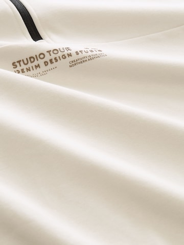 TOM TAILOR DENIM Μπλούζα φούτερ σε λευκό