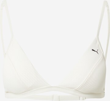 Triangolo Top sportivo per bikini di PUMA in bianco: frontale