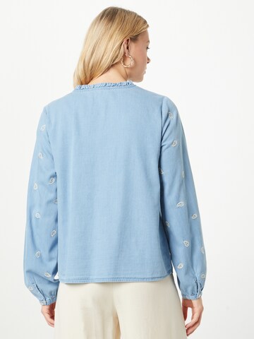 Cream Blouse 'Futta' in Blauw